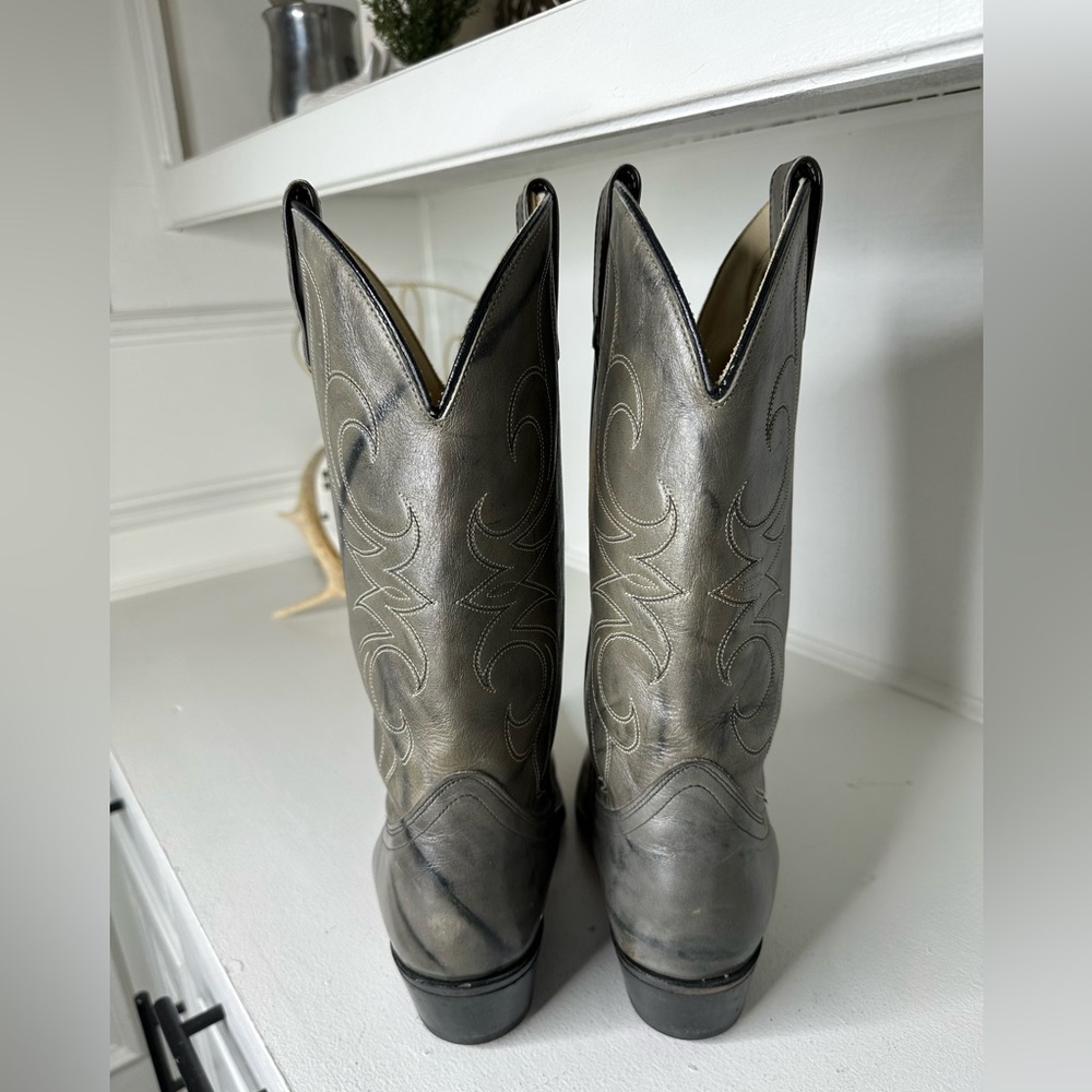 **SOLD**Acme Vintage Marbled Smoky Gray Western Cowboy Boots – Size Men's 8D - Picture 5 of 8